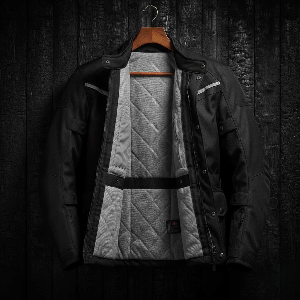 Hamkit Stealth Cordura Moto Jacket - Matte Black Reflective Touring Gear